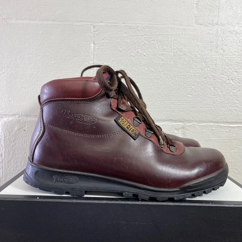 Vasque Sundowner GTX 7935 Burgundy Leathe Hiking Boots Lace up Men's US 9.5 M